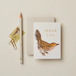 Load image into Gallery viewer, Wren 'thank You' Mini Card Made in the UK
