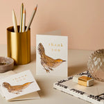 Load image into Gallery viewer, Wren 'thank You' Mini Card Made in the UK
