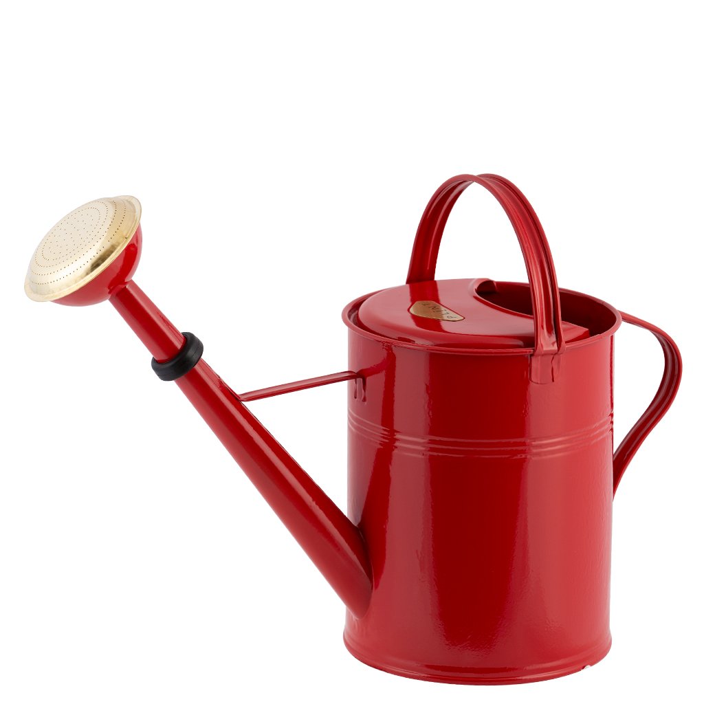 Red Hot-Dip Galvanized Watering Can 2.4 Gallon Made in Slovakia