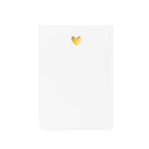 Gold Heart Notepad