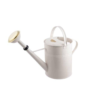 Creamy White Hot-Dip Galvanized Watering Can 2.4 Gallon Made in Slovakia