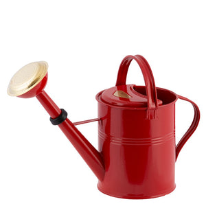 Red Hot-Dip Galvanized Watering Can 1.3 Gallon Made in Slovakia