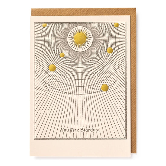 You Are Stardust Letterpress Card