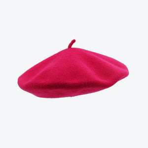 Fushsia Wool Beret Made in France