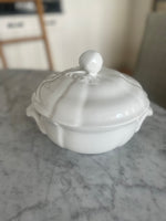Load image into Gallery viewer, Luneville France White Serving Bowl w/Lid
