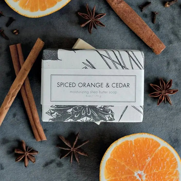 HOLIDAY SCENT - Spiced Orange & Cedar Shea Butter Soap Bar
