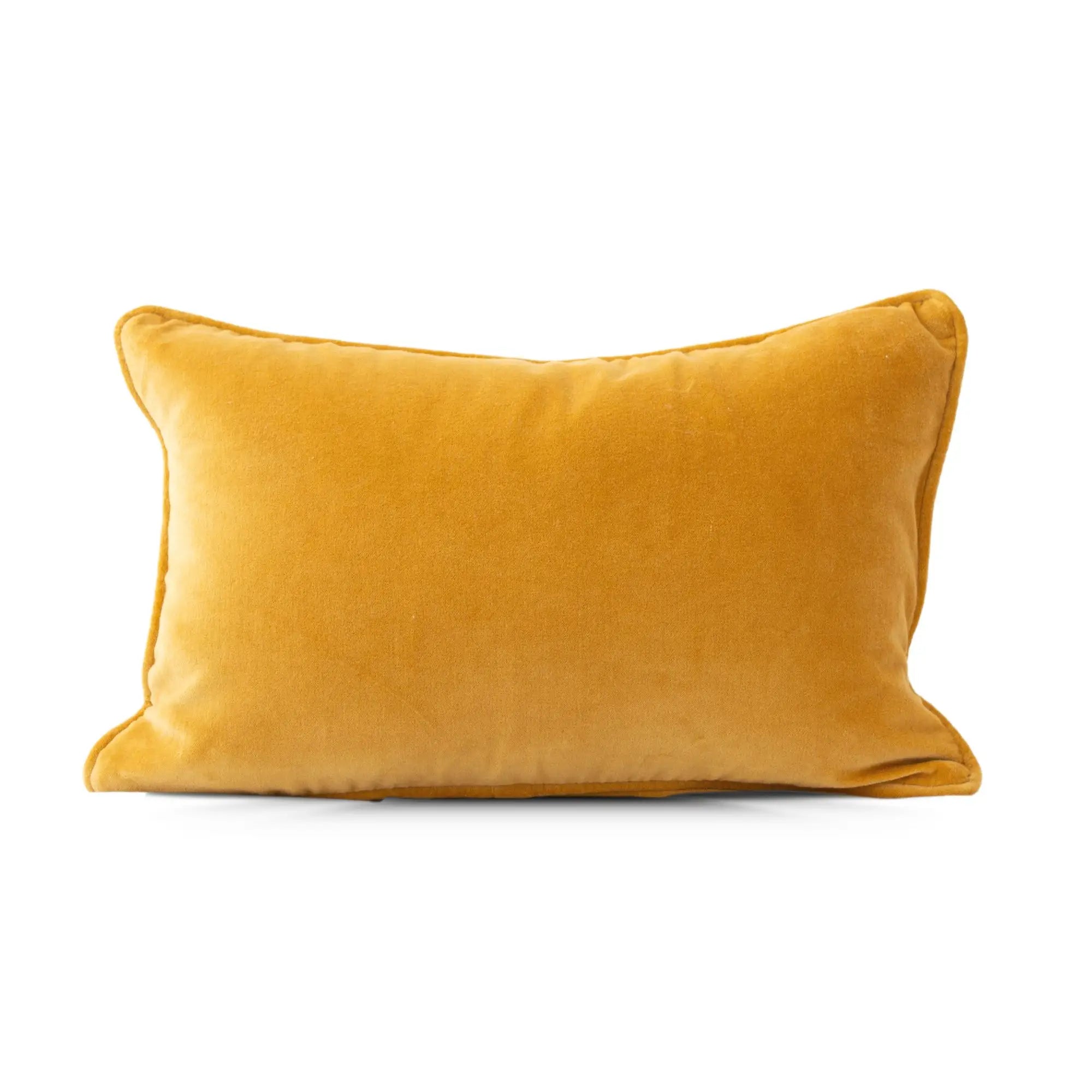 Mustard Velvet Pillow 12” x 18”