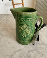 Load image into Gallery viewer, Stoneware Art Pottery Green Grapes Pitcher Tankard Art Pottery Green Grapes

