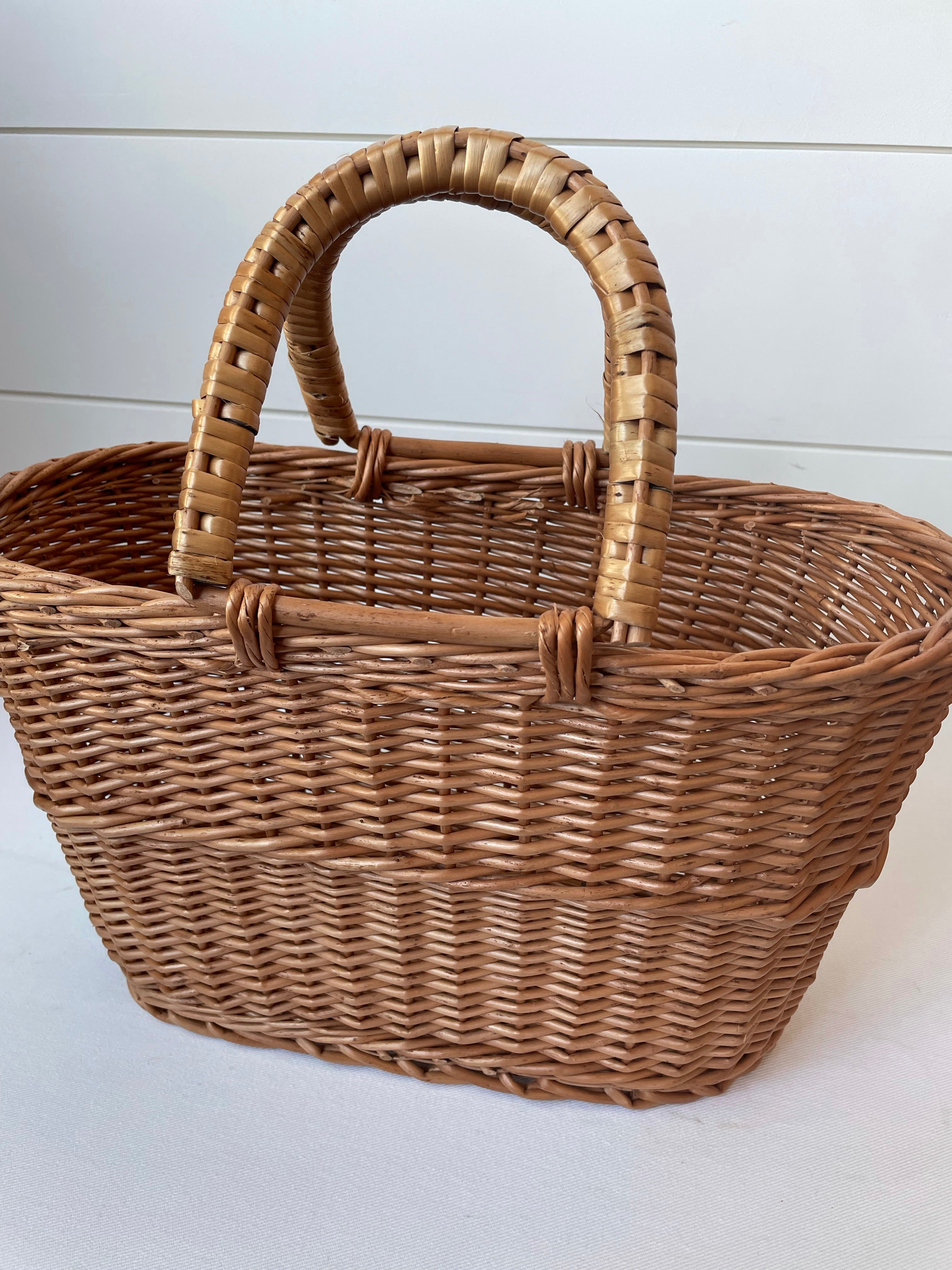 Hand Woven Basket Small Market Basket