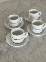 Load image into Gallery viewer, Cappuccino Set of Four Cup &amp; Saucers

