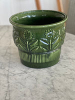 Load image into Gallery viewer, Vintage Green Planter 10&quot; W x 8 1/4&quot; T
