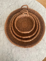 Load image into Gallery viewer, Round Wicker Serving Tray 15 1/2”D
