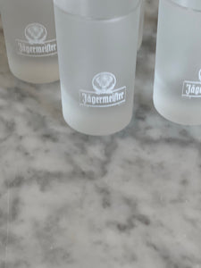 Jägermeister 3.5” T Frosted Shot Glasses 2-4 Cl marks