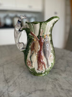 Load image into Gallery viewer, Majolica Hunting Theme Pitcher Rydberg&#39;s Creative Ceramics

