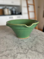 Load image into Gallery viewer, Over and Back Yelloware Green Bowl 6” x 12”
