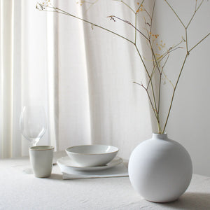 White Vase Made in Portugal 6”
