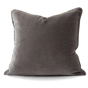 Gray Velvet Pillow 20” x 20”