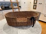 Load image into Gallery viewer, Large Wicker Dog Bed 35&quot; x 23&quot; Oval
