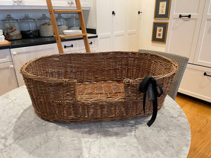 Large Wicker Dog Bed 35" x 23" Oval