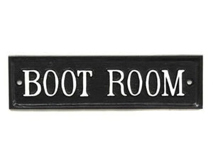 Cast Iron Boot Room Sign 2” x 7.8” Made in UK