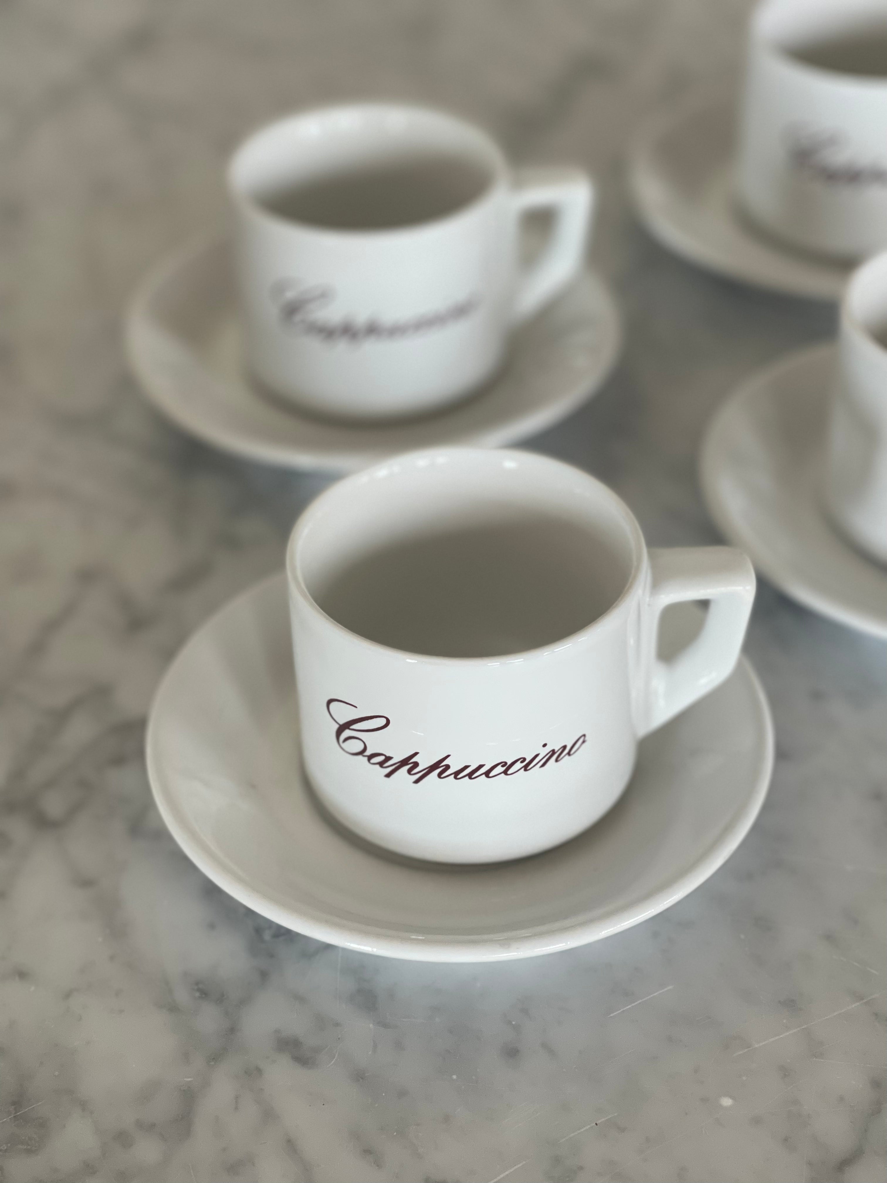 Cappuccino Set of Four Cup & Saucers