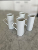 Load image into Gallery viewer, Set Of Four Tall Espresso Cups White Porcelain Schmid
