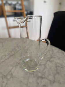 Tall Clear Glass Pitcher