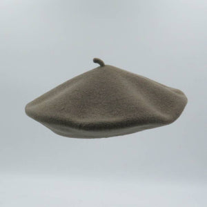 Taupe Wool Beret Made in France